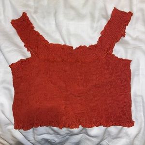 Cropped orange shirt